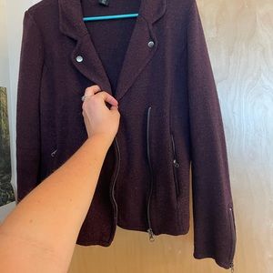 Maroon sweater/blazer top
